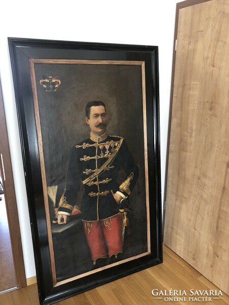 Standing painting of hussar colonel Miklós Barabás
