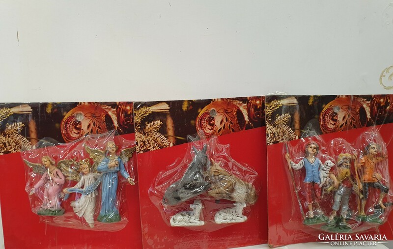 Retro Italian Nativity figure package original 12,900 ft 3 pcs package in one Christmas decoration