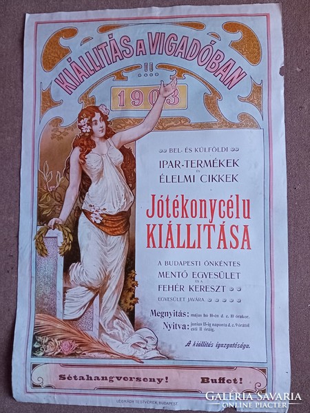 Kiállítás a vigadóban 1903 plakát reprint
