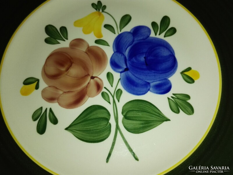Villeroy & Boch, régi porcelán, kézzel festett nagy  lapos tányér.....26 cm.
