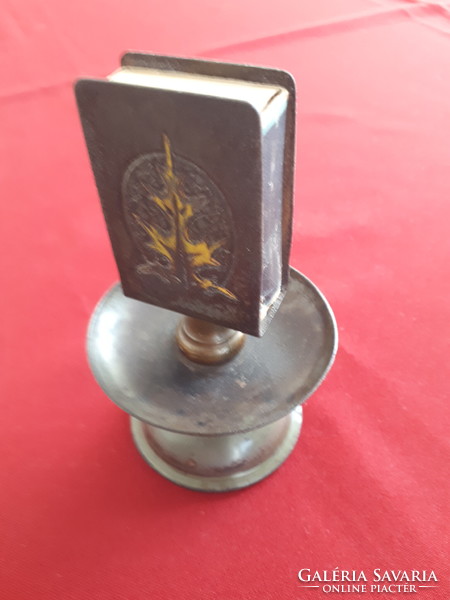Antique metal match holder