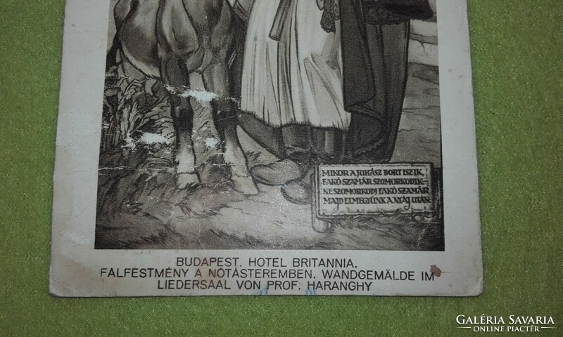 Régi képeslap, Budapest - Hotel Britannia