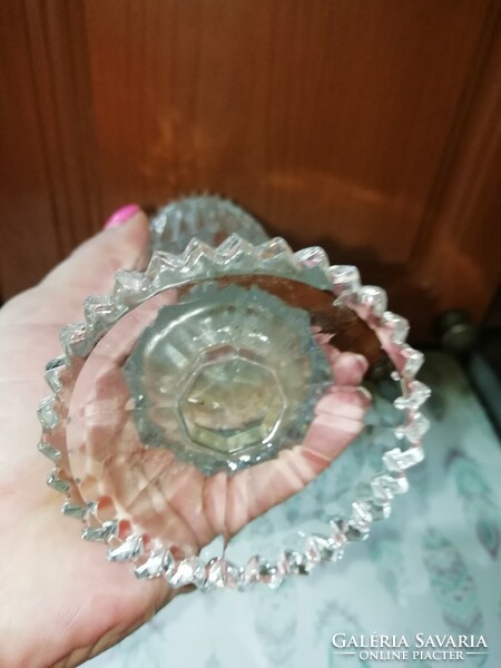 Old glass crystal vase 11 in the condition shown in the pictures