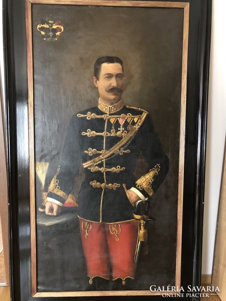 Standing painting of hussar colonel Miklós Barabás