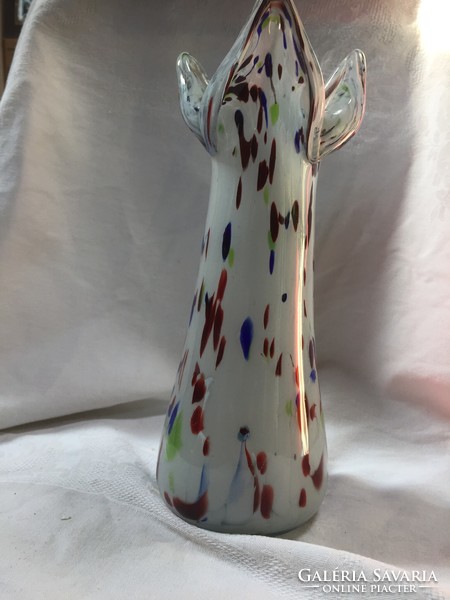 Muranói, többszínű, kézzzel készült, fújt üvegváza (N18) - hand made glass vase