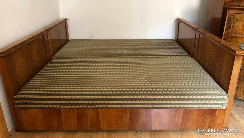 2 pcs. Restored Biedermeier bed.