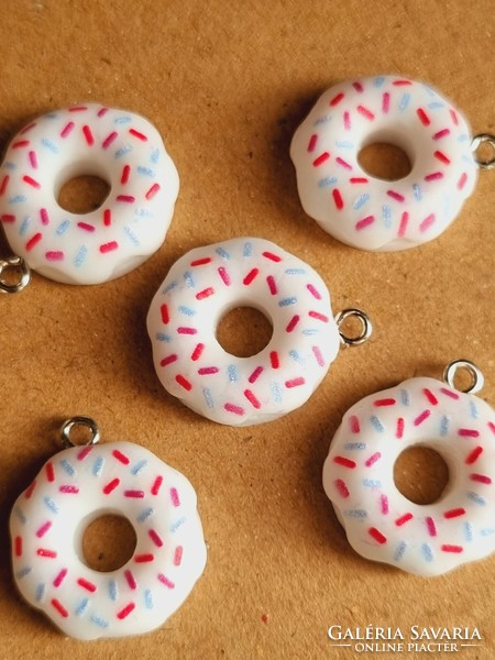 White donut pendant