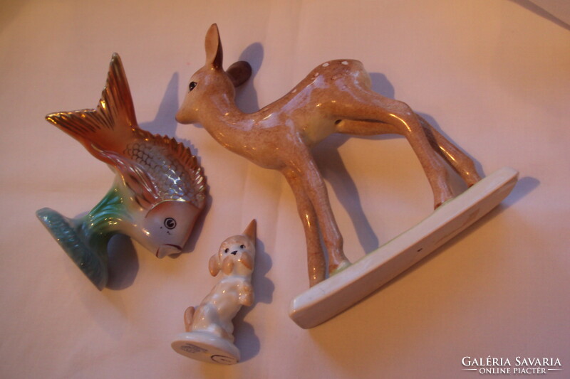 3 Pcs. Small porcelain animal figure...Together.