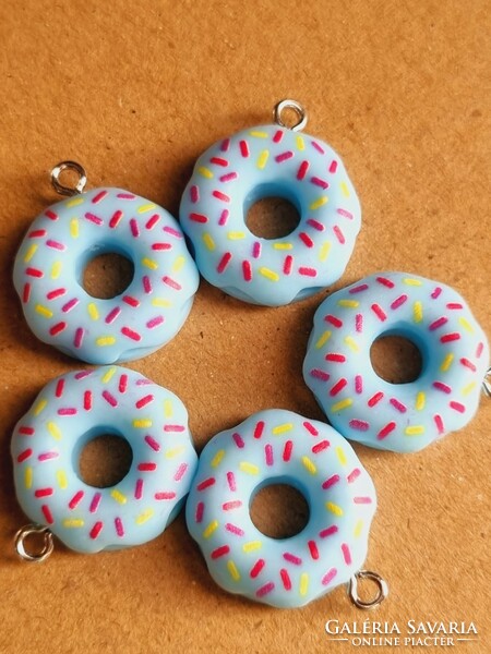 Blue donut pendant