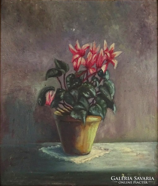 1P401 XX. századi festő : Asztali virágcsendélet