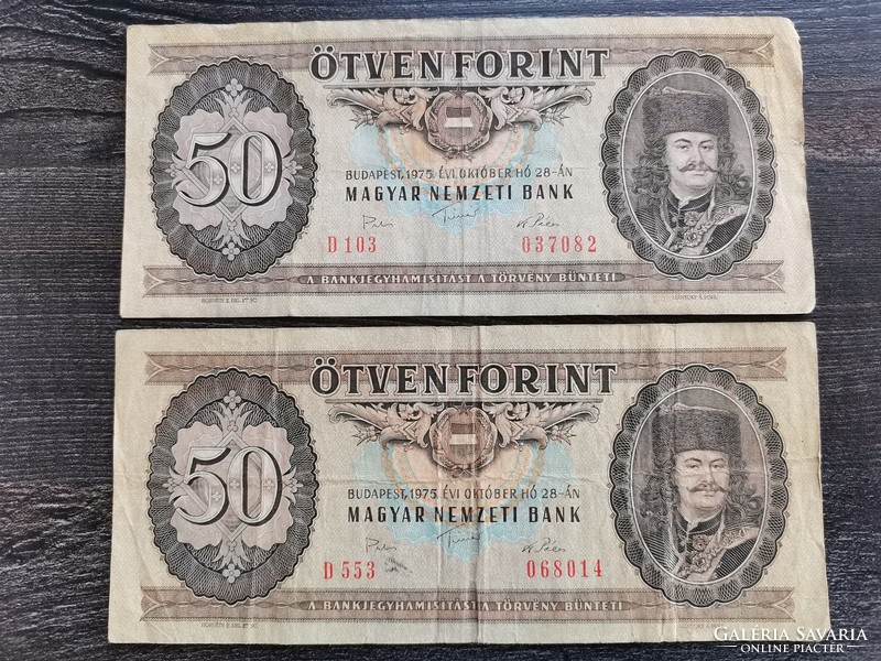 50 Forint 1975 F 2db