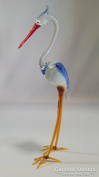Large Murano glass stork