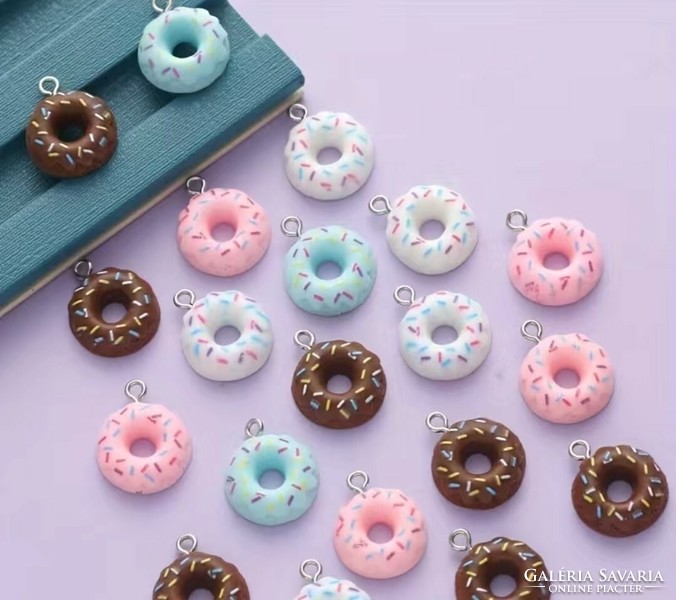 Pink donut pendant