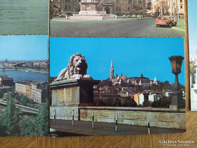 Budapest 5 db retro képeslap gyűjteményes tartás