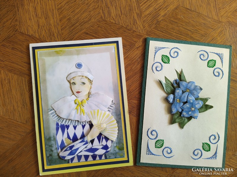 2 handmade greeting cards