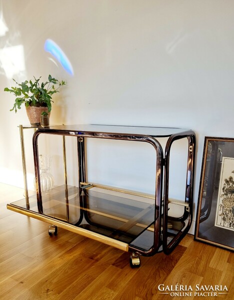 Mid-century gurulós polc, állvány