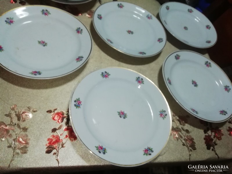 Zsolnay porcelain plates 5 pcs antique 23. In the condition shown in the pictures