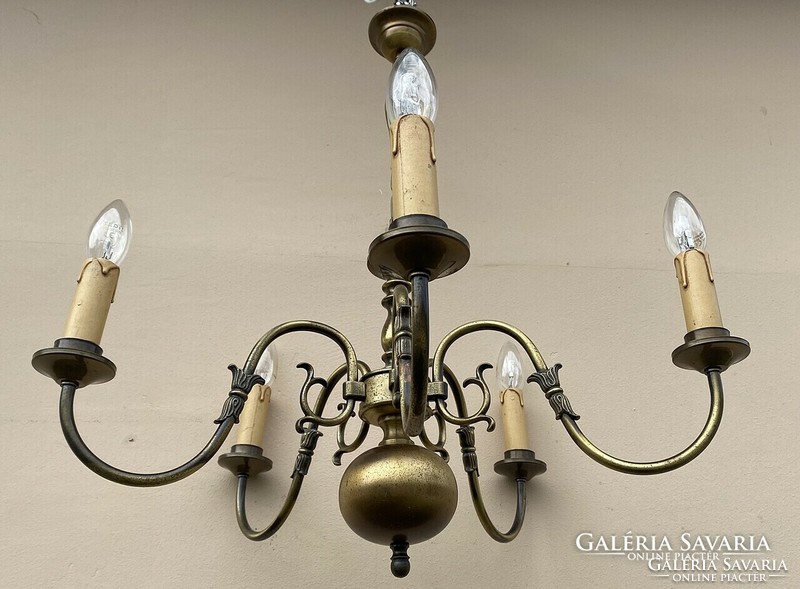 Flemish neo-baroque copper chandelier. 3