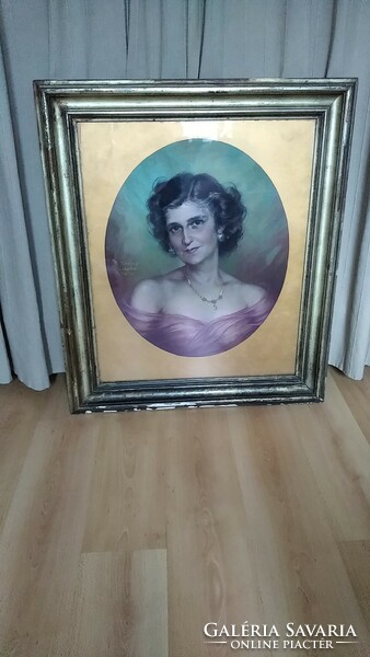 Női portré, Helbing Aranka 1956, 79 x 92 cm  {F19}