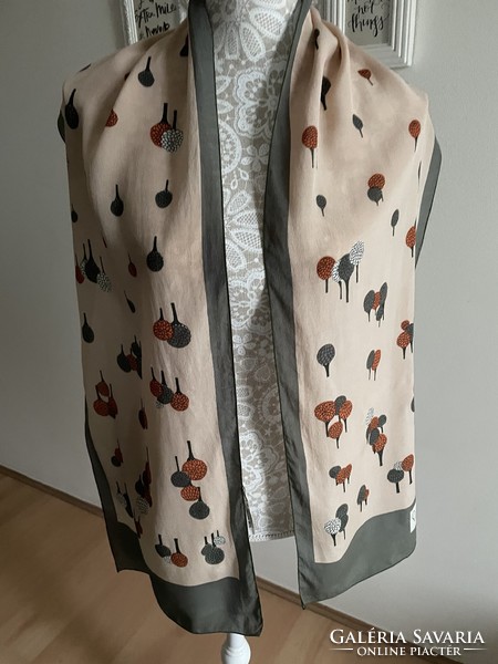 Pierre Cardin vintage 100% silk, selyem sál, kendő, 28*170 cm