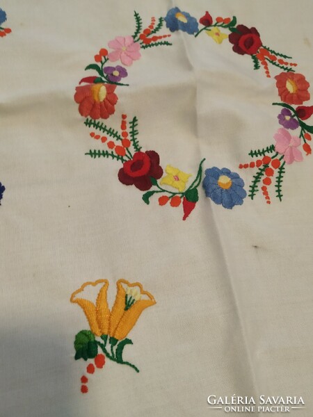 Kalocsi pattern embroidered tablecloth for sale! 80 X 80 cm. Christmas tablecloth