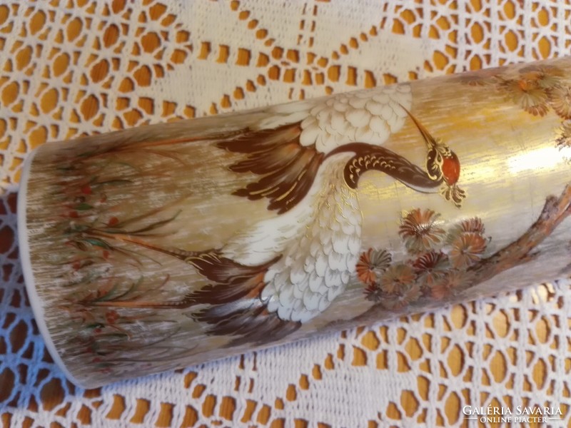 Golden pheasant, designer porcelain vase....Kahla