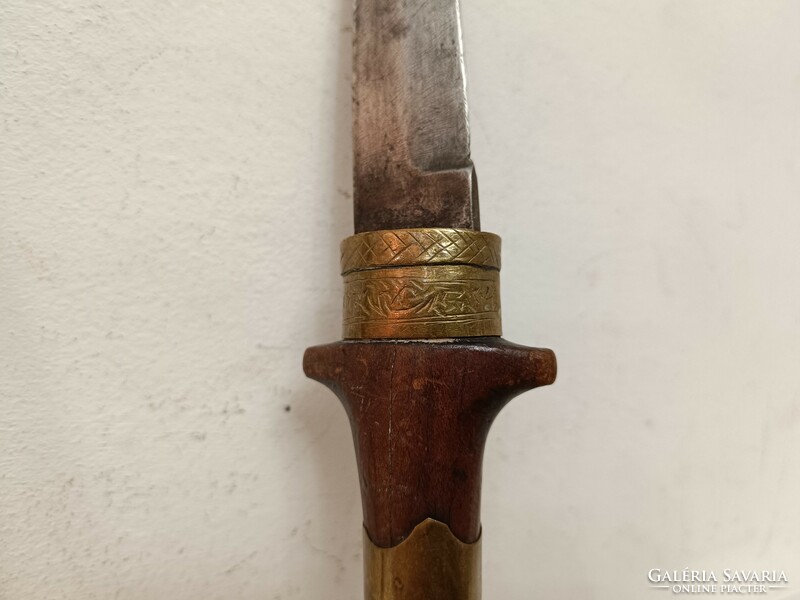 Antique Jambiya Arabic Persian Syria Morocco Berber Dagger Brass Sheathed Knife Weapon xix. No. 392 8093