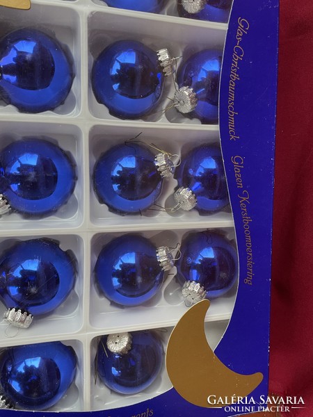 Beautiful blue sphere Christmas tree decoration package for Christmas. Glass