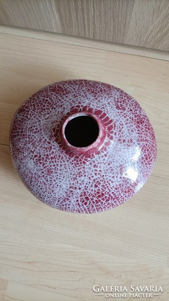 Retro ceramic ufo vase in rare purple color