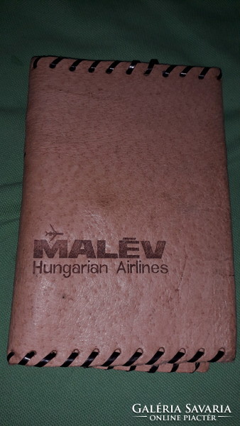 Old Malev wallet with leather ornaments in factory condition, even for collection 15 x 10 cm according to the pictures