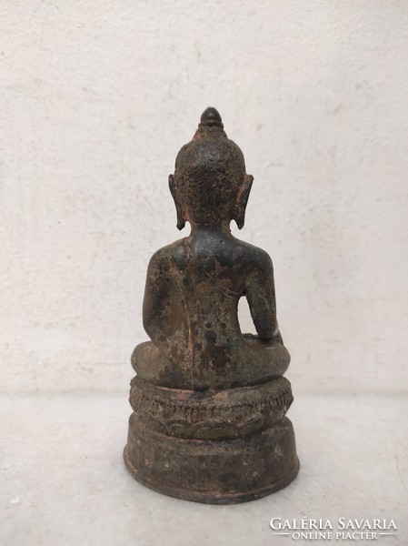 Antik buddha buddhista patinás bronz szobor 137 6557