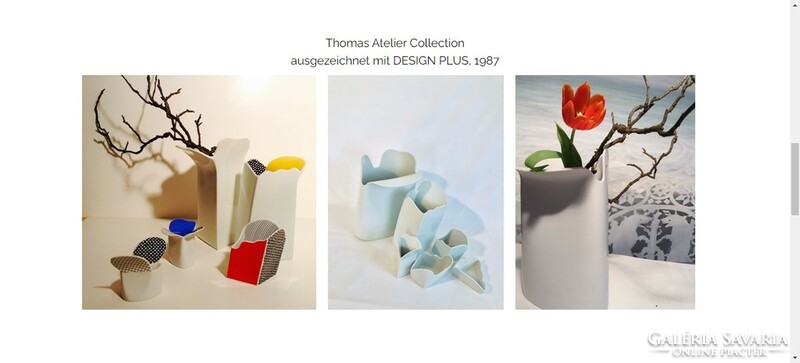 Ritka posztmodern/pop-art Barbara Brenner Thomas Atelier váza 1980's