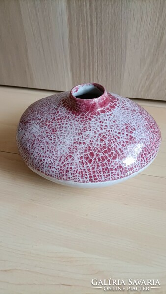 Retro ceramic ufo vase in rare purple color