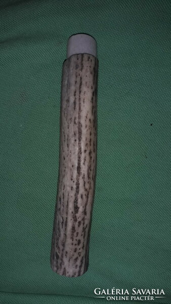 Antique turned antler hunting knife handle ready to assemble 14 cm as shown in the pictures