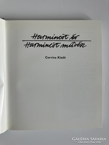 Harmincöt év - Harmincöt művész (szerkesztő Aradi Nóra), művészeti könyv