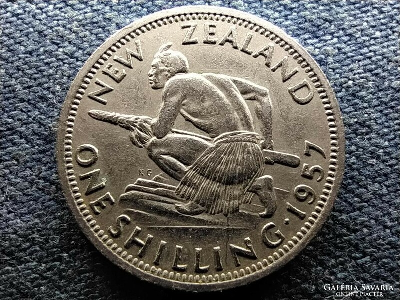 Új-Zéland II. Erzsébet 1 shilling 1957 (id66383)