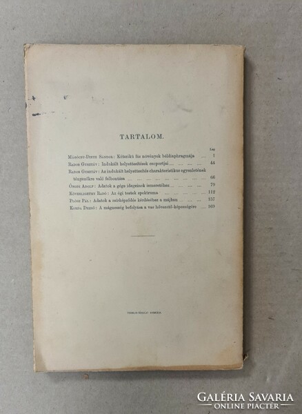 Mathematikai és Természettudományi Értesitő - XVII. Kötet, 1.Füzet (1899) Csak egyben eladó 21 db!!