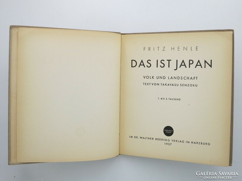 Fritz henle: das ist japan, antique photo book from 1937 / a rarity about contemporary Japan!