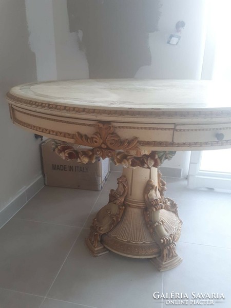 Antique Venetian hand-painted card table