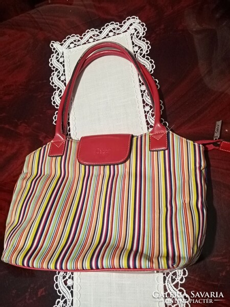 Eredeti Gabor női táska ----  vászon - mű bőr kombináció