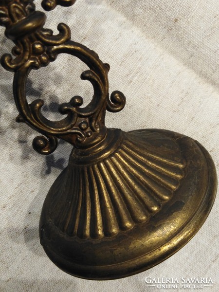 Cast, brass candle holder - three prongs