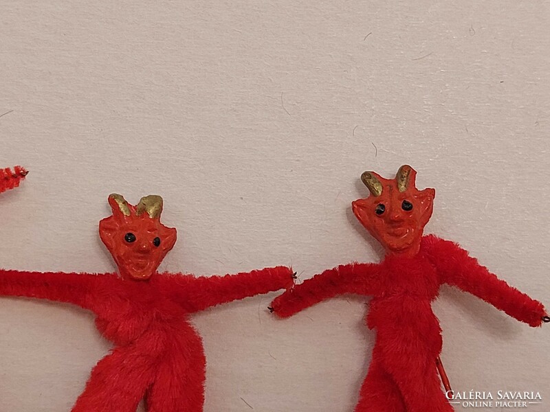 Retro Krampus family red little devil 4 pcs