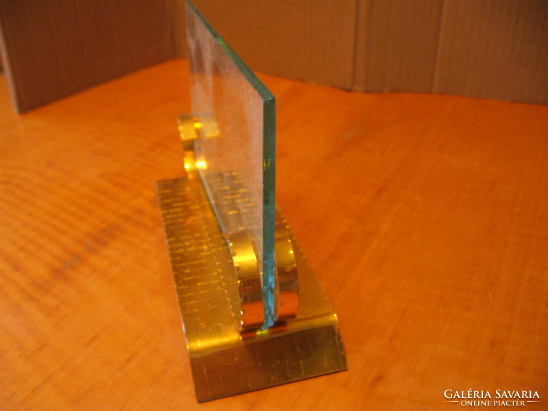Retro képtartó arany színű alumínium és 2 üveglap