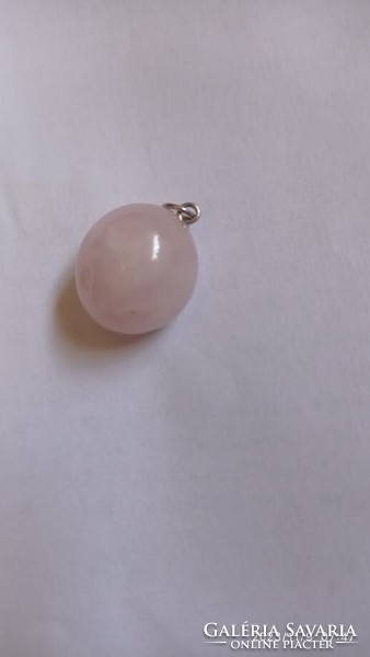 Mineral pendant, rose quartz, pink stone jewelry