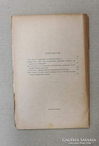 Mathematikai és Természettudományi Értesitő - XVI. Kötet, 2. Füzet ﻿(1898)  csak egyben eladó 21 db!