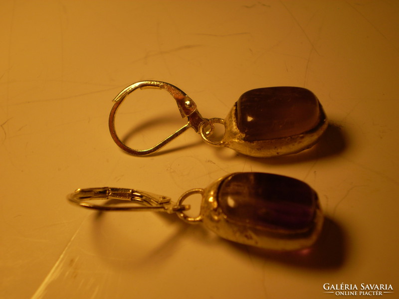 Set of amethyst handmade earrings