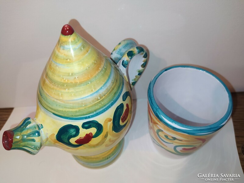 Ceramiche d'Arte különleges (bummulu malandrino) kancsó (pohár nélkül)