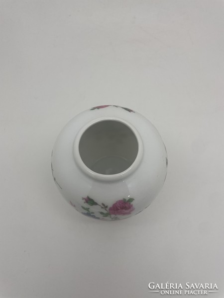 Angol Royal Crest porcelán virágos váza 9cm