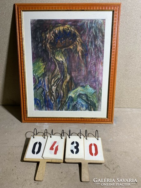 Gráber Margit jelzéssel, festmény, olaj, karton, 47 x 61 cm-es