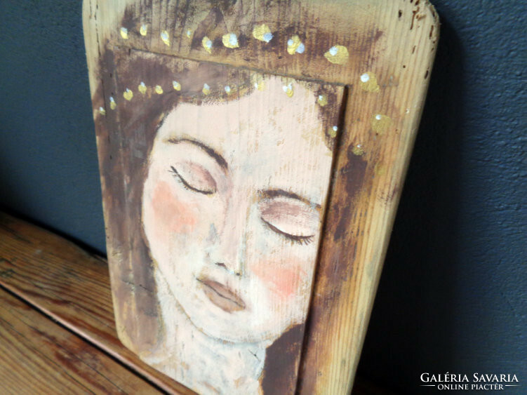 Angel - rustic wooden decoration - for women - children's room, wall decoration, gift idea, Christmas